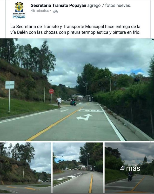 Entregamos señalización terminada del sector de la vía al Huila. Mejorando la movilidad y seguridad vial <a href="/PopayanCO/">popayanco</a>