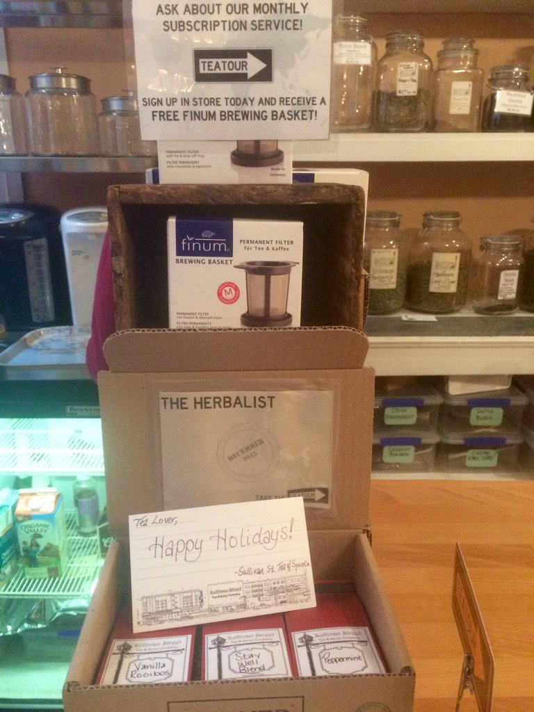 #teatour #sullivanteashop sign up for the  Tea Tour at the shop and receive a free Finum brew basket. #teaclub