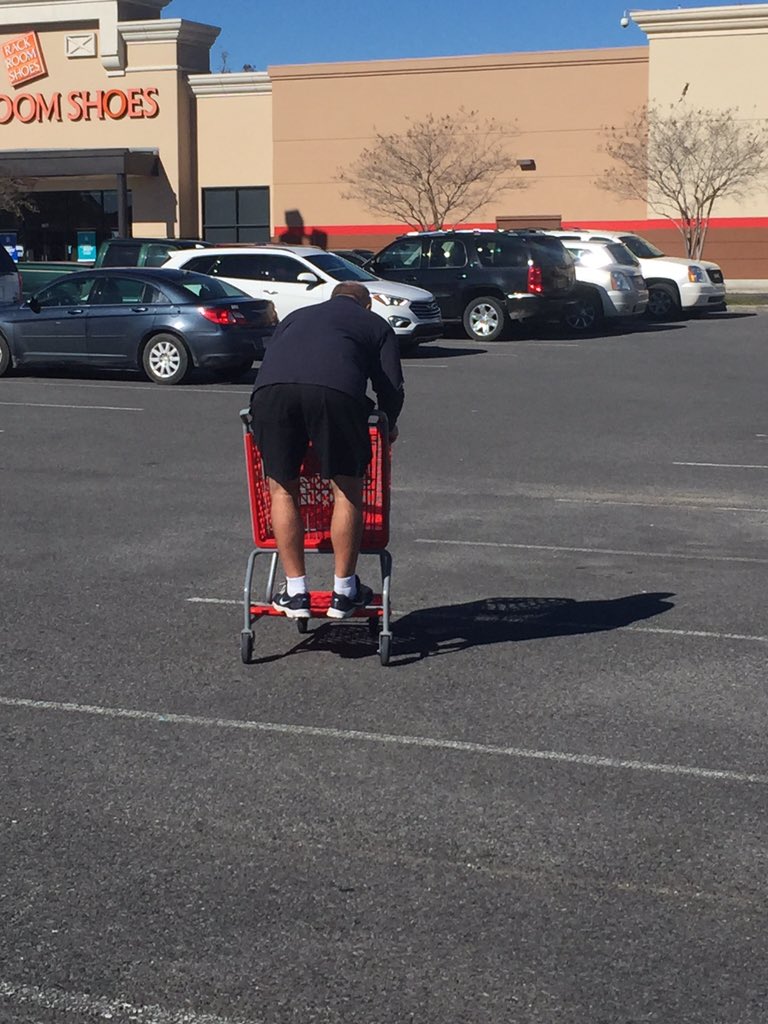 lungareaux's tweet image. &quot;I&apos;m saving years off my life by not walking.&quot; -my father, age 52, as he scoots on the buggy #PapaPaul