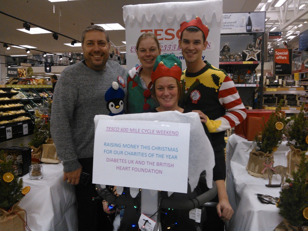 @TescoEastAnglia Darren and his brilliant team cycling 600 miles in 1 weekend!! Great stuff!! <a href="/DiabetesUK/">Diabetes UK</a> <a href="/TheBHF/">British Heart Foundation</a>