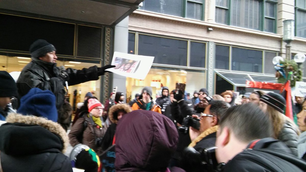 We have joined with CTUL at Macy's to demand worker's rights and #justice4jamar. #bdmMPLS