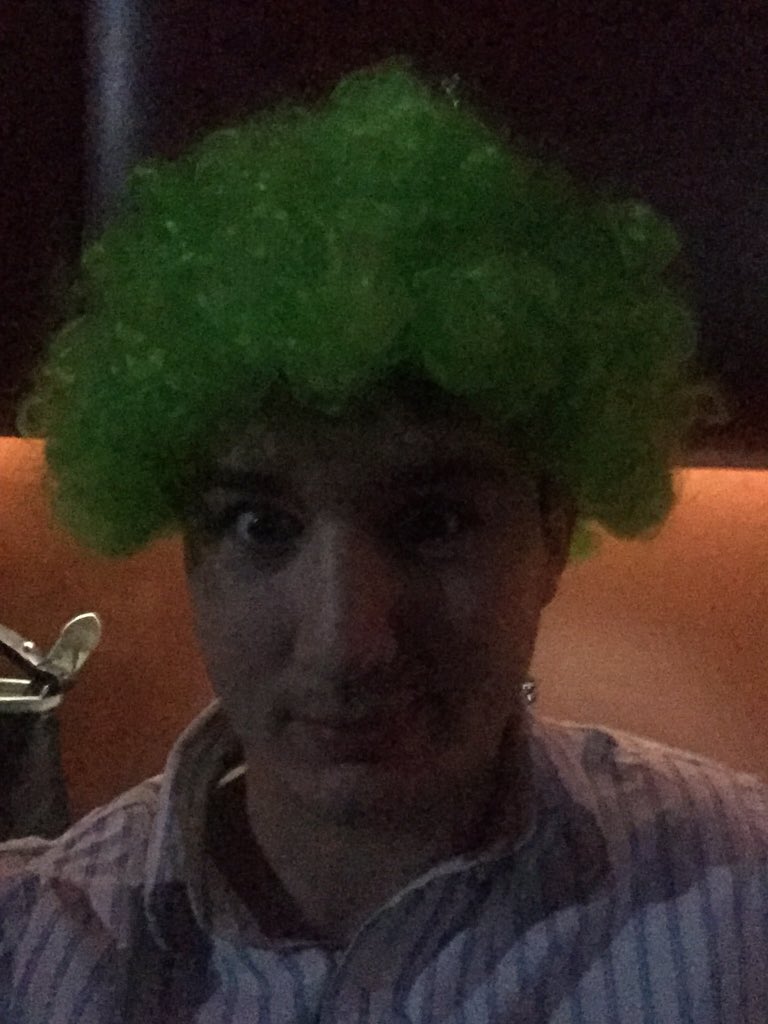 matkinsj's tweet photo. Ended up with a wig somehow #karaokehell https://t.co/oNwN2qz4da