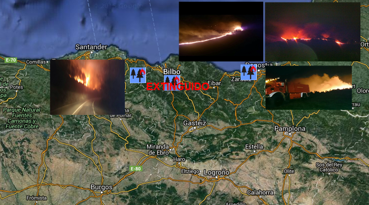 VOSTeuskadi's tweet photo. Gaur #Euskadi-n sortu diren #basosute-en mapa. #Arnotegui-koa jada itzalita dago.
@BomberosBizkaia @BomberosEuskadi https://t.co/k0R9RQzMrr