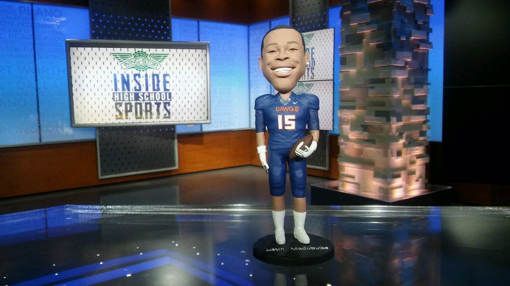 My man @JMadubuike15 will get this bobblehead today at 6:30p. <a href="/McKinneyNorthHS/">McKinney North HS</a> fans tune in.