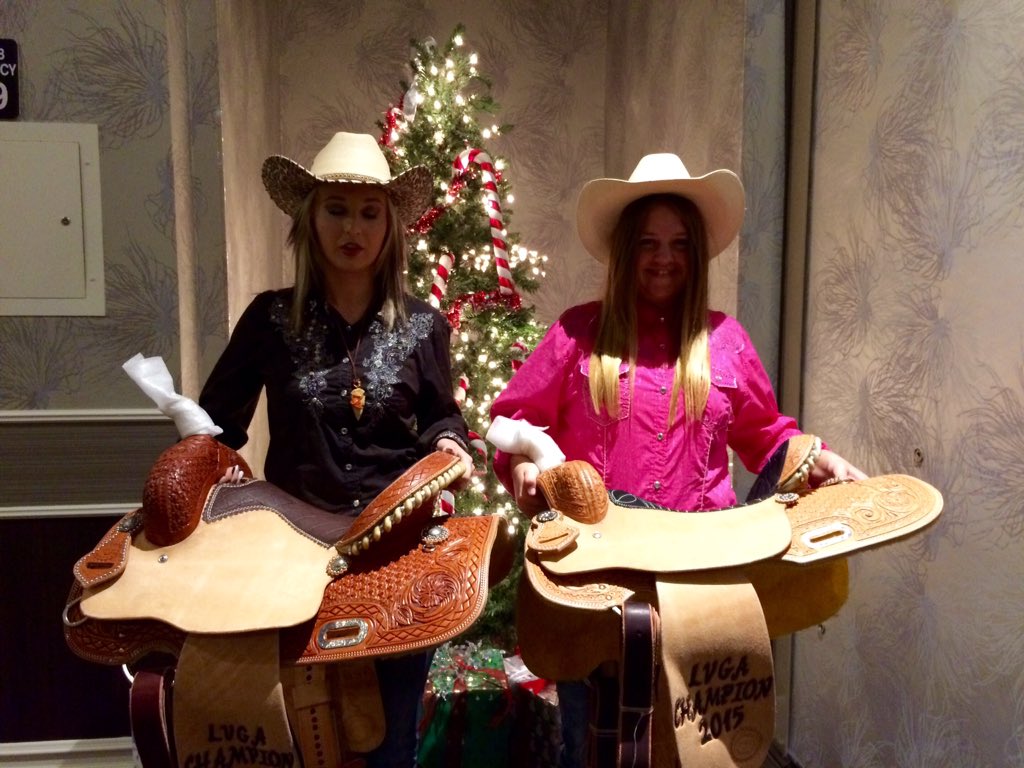 teew69's tweet photo. Buddies winning their saddles together at the #LVGA banquet👍 #Teskey @LasVegas https://t.co/j0NB3N7YRr