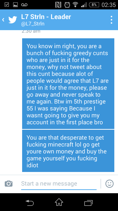 AzqoEU's tweet photo. Lol That shows you what some people are really like, thinks he's better because he does youtube 😃 https://t.co/Dcv9GhRoSZ