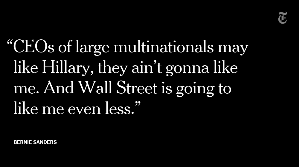 nytimes's tweet photo. Bernie Sanders on the "recklessness" on Wall Street https://t.co/QegfEktPli https://t.co/5TPNYqA9HX
