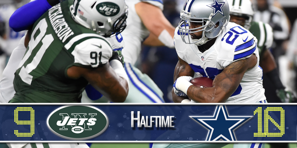 dallascowboys's tweet image. Halftime. #NYJvsDAL