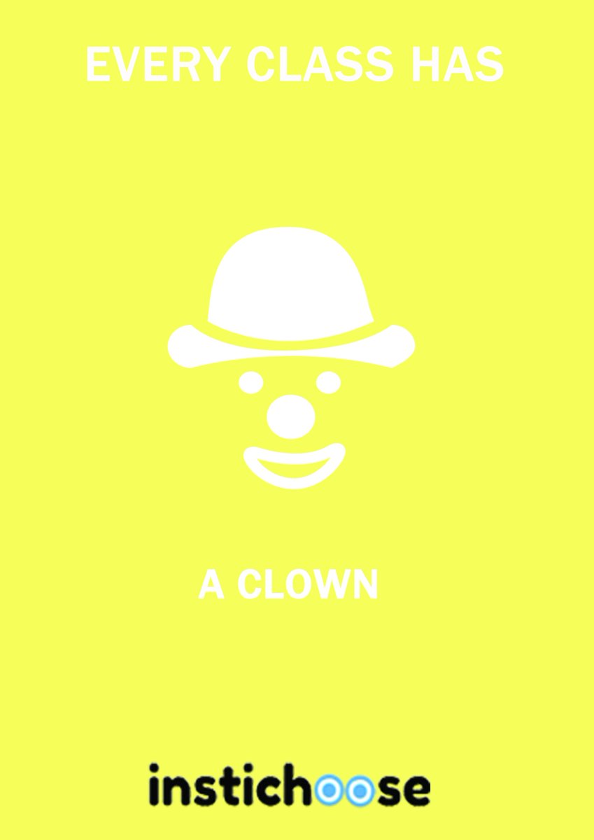 getunschool's tweet photo. Every #class has a #clown
#instichoose
What were you in your class? https://t.co/5ziPBWaiPT