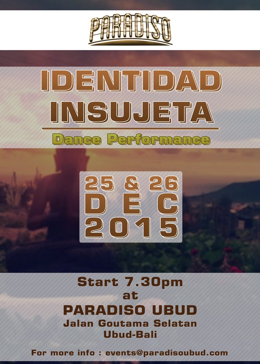 This Christmas!! Special event happening in <a href="/ParadisoUbud/">Paradiso Ubud</a> facebook.com/events/7873158…