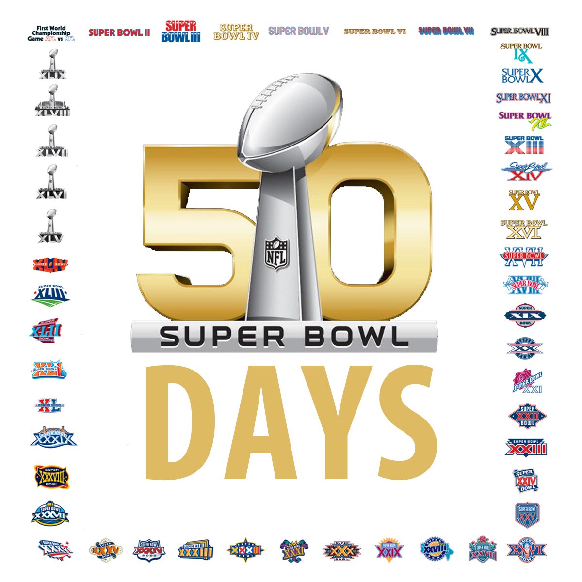 NFL's tweet photo. 50 days to #SB50... https://t.co/NiW0gF657l
