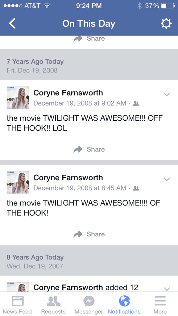 CoryneFar's tweet photo. That embarrassing moment when you realize what you were like 7 years ago...#isittolatetosaysorry https://t.co/B8DkYqJXk7