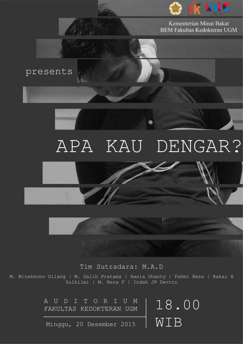 medisinaugm's tweet photo. Malam ini, Medical Night Concert jam 18.00 WIB @ Auditorium FK UGM persembahan Kementrian Minat Bakat @bemfkugm https://t.co/oqdfs1YjSl