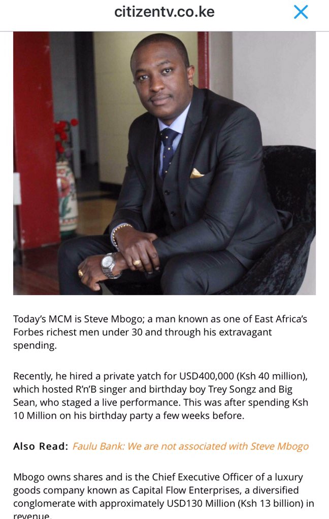 Boniface Mwangi On Twitter How Steve Mbogo Acquired His Questionable Wealth Https T Co Iaadghcgyn Bullshit Story In Citizentvkenya Website Https T Co 1ffneiitsa