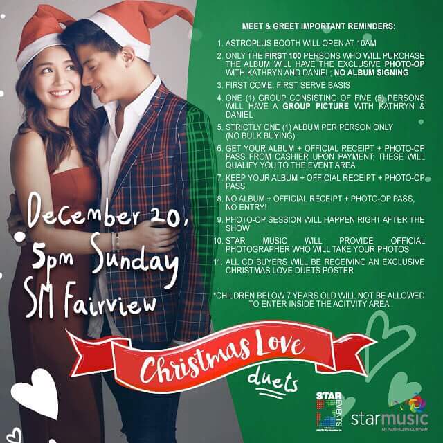 smsupermalls's tweet photo. #KathNielChristmasLoveDuets is ready to conquer @SMCityFairview at 5pm! RT if you're excited!😊 #KathNielAtSMFairview https://t.co/zzw05SNxnO