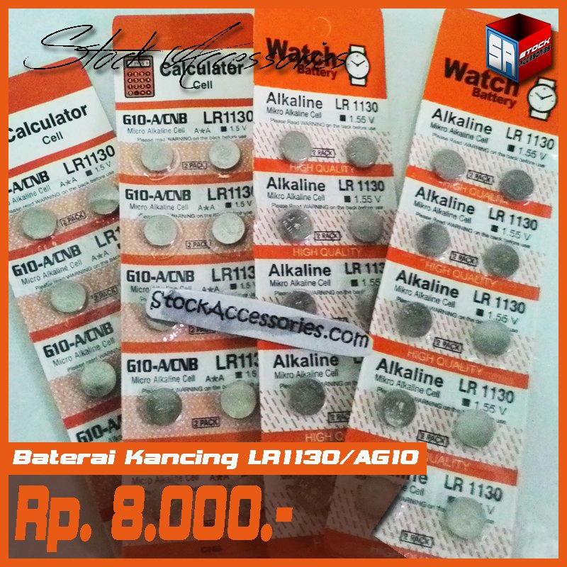 stockacces's tweet image. Baterai Kancing LR1130/AG10

#stockaccessories #BatraiKancing #LR1130 #AG10 #BateraiJam #BateraiKecil #BateraiLR1130