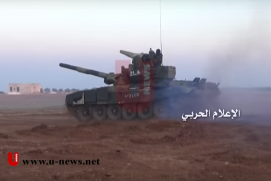 دبابه T-90 الروسيه تظهر لاول مره في سوريا !! CWq9wabWcAAQ802