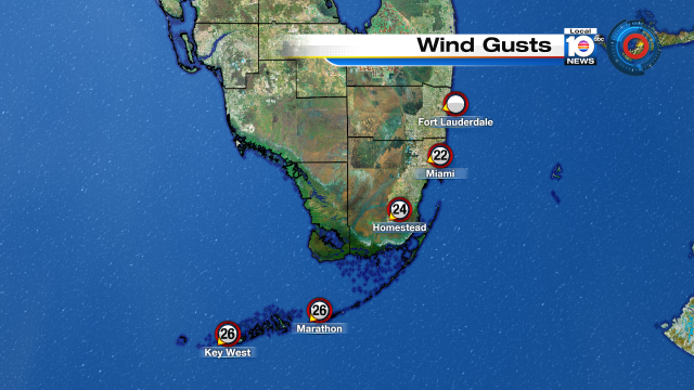 GUSTY WINDS - Cool and windy this Sunday morning! Check out these wind gusts... https://t.co/3NghkwqfUU