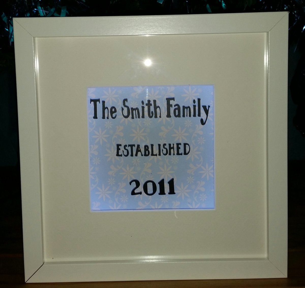 Light up box frames personalised with phrase or quote you like £12.50 #boxframe #lightbox #vinyl #handmade #craft