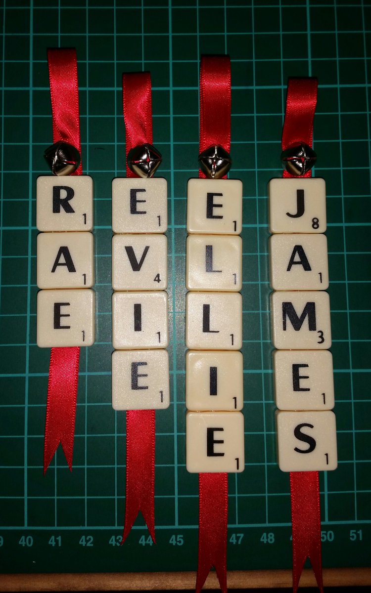 Christmas letter hangers perfect tree or even door hangers any colour ribbon£2.50 up to 6 letters then 25p a letter