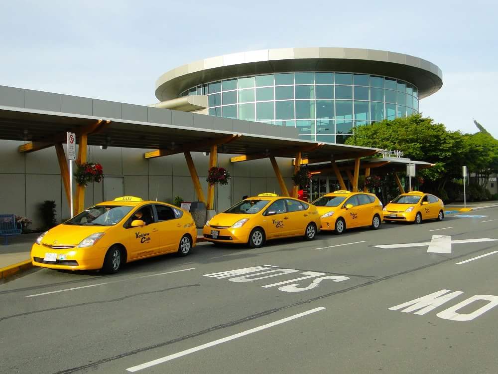 Victoria Airport Yellow Cab Company is always readily available for your Taxi demands. #yellowcab #taxicab #Airport