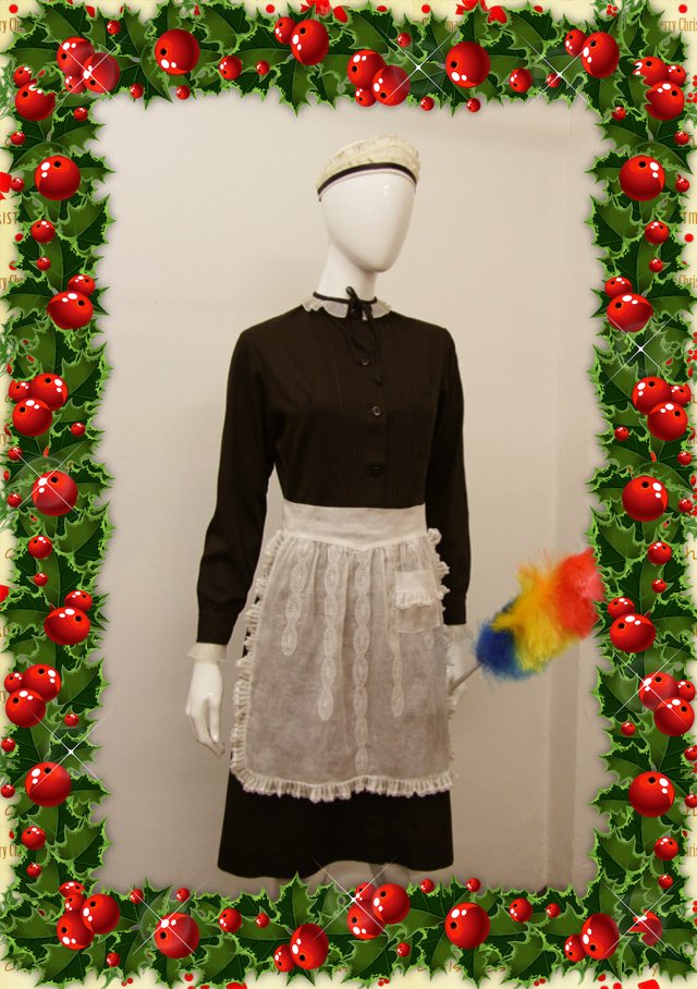Foxtrotprod's tweet photo. Behind door 20 is our lovely maid brandishing a very festive feather duster. 

#costume #costumedesign https://t.co/4BY6Wzc3FJ