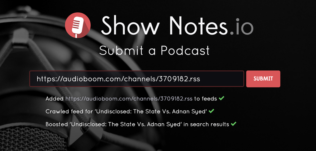 ShowNotesIO tweet picture