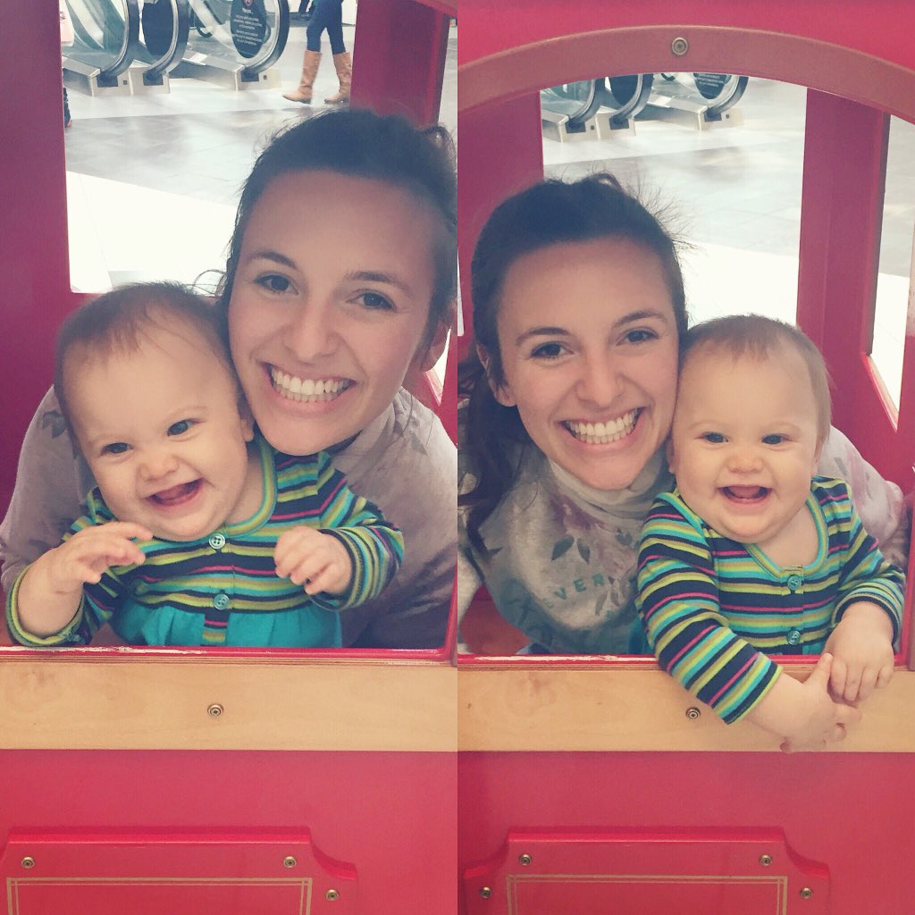 JordanSasser's tweet photo. Choo-choo train in the mall got me like.. 👶🏼🚂💨 #DoubleChin #MallTrain #TurnUp #FirstChristmas #JOY https://t.co/XhuDiOsY2m