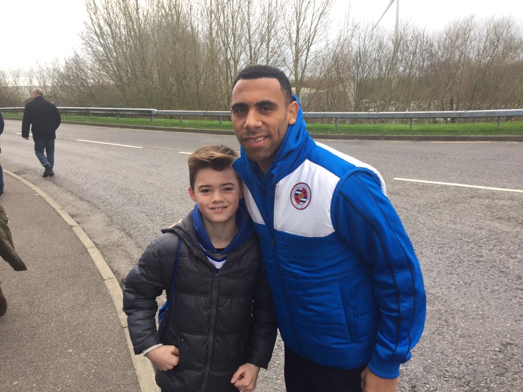 steveharlowe's tweet photo. @anton_ferdinand thanks for stopping for the photo. Made @2sam1871 day. Get fit soon we need you back in the team. https://t.co/qTBimPoxzj