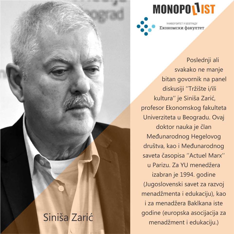 MonopolList's tweet photo. 21.12. u 18:30 u Profesorskoj sali Ekonomskog fakulteta, predavač će biti Profesor Siniša Zarić. #MonopolList https://t.co/n1W3yeIKn8