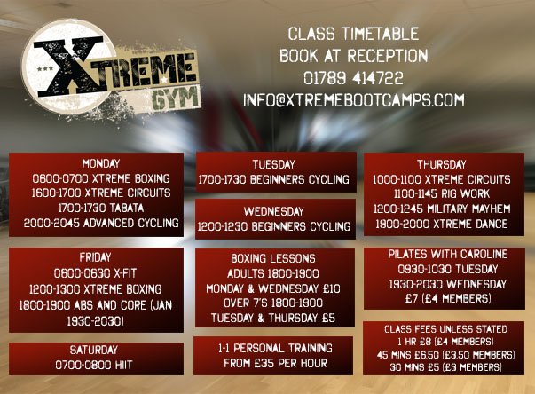 XtremeGyms's tweet photo. #Fitness #classes #XtremeGym #Stratforduponavon #cycling #absandcore #boxing #rigwork #xfit #getfit #newyear https://t.co/QwUJxpB2OQ