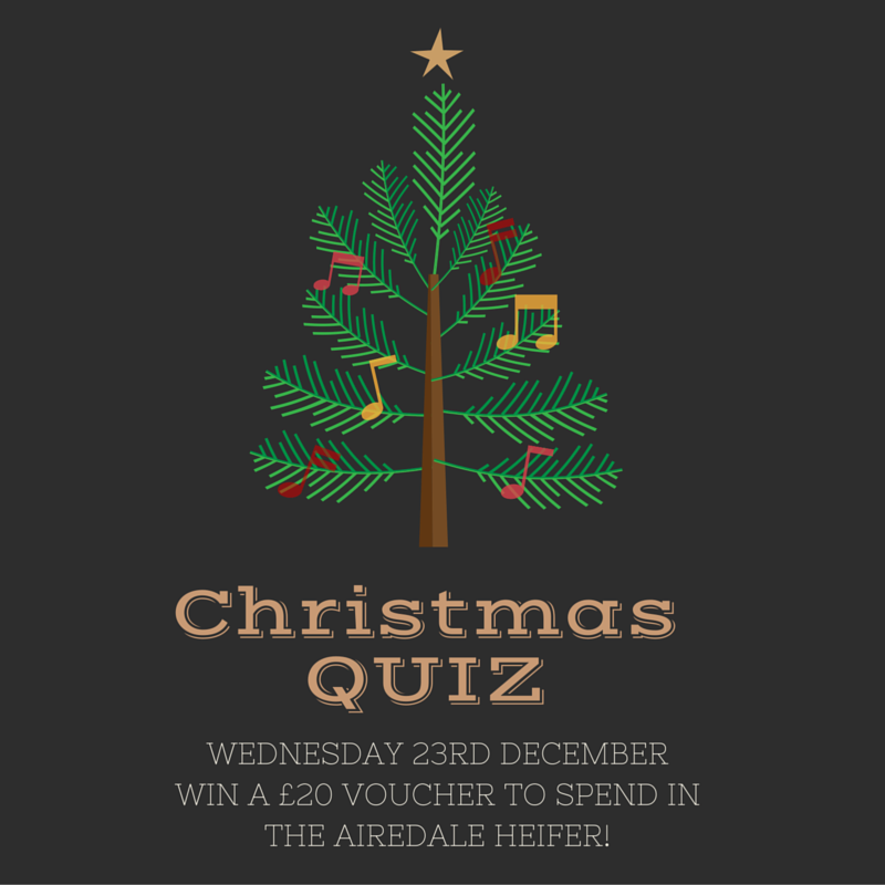 airedale_heifer's tweet photo. Don't forget its our Christmas quiz this Wednesday! #Christmas #Bradford https://t.co/7udLRbnXFr
