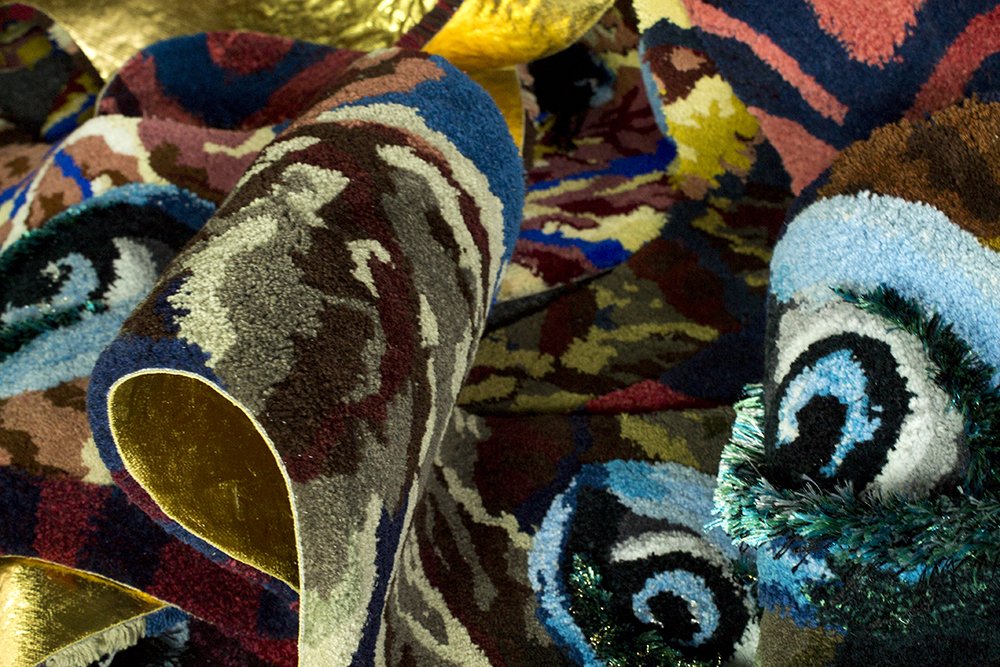 DovecotStudios's tweet photo. #TapestryStudio Balcony open tomorrow #24DoorsofAdvent @Edxmas new rug display #tuftloving https://t.co/7eyVPdMl1D https://t.co/u925x3qPQP