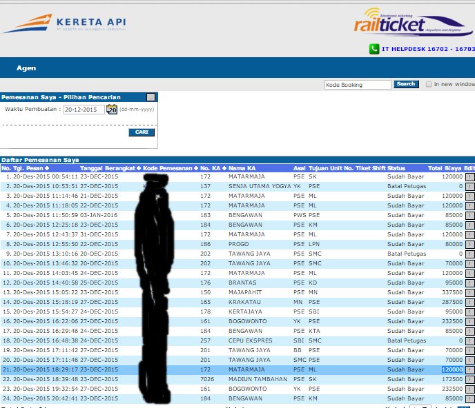 pencarian tiket hari ini berbuah manis, trm ksh yg sdh mempercayakan reservasinya pada kami.. salam sukses <a href="/KAI121/">Kereta Api Indonesia</a>