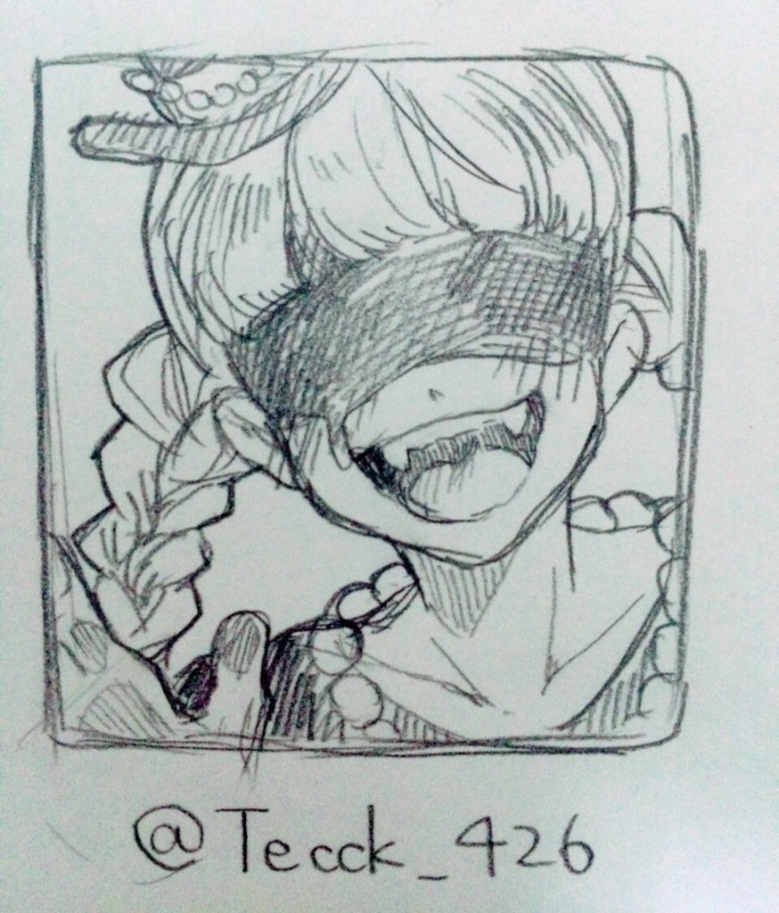@Tecck_426 いいねありがとう〜〜〜〜〜〜〜〜!!!! いろいろと合っているか不安だけど描きました.........良いアイコンだ...... 