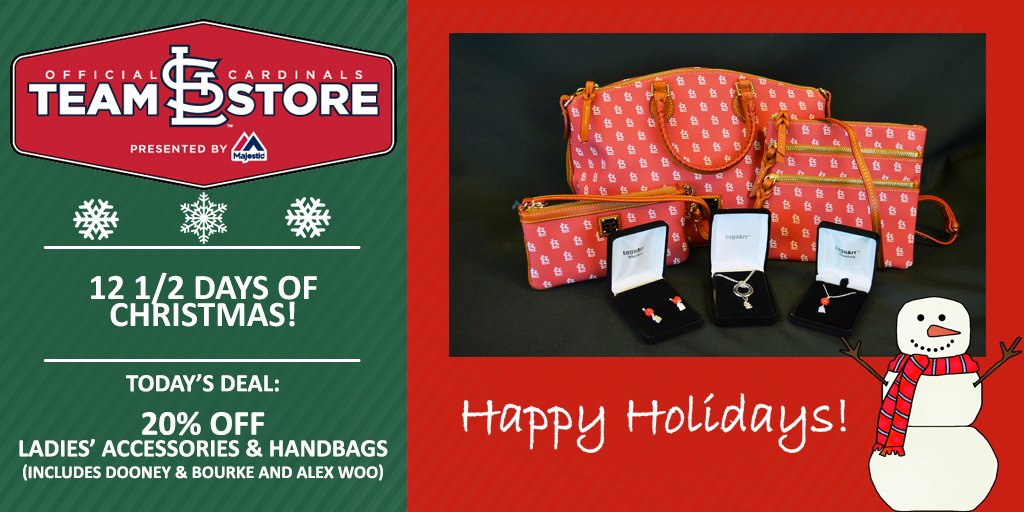 Cardinals's tweet photo. 20% off ladies' accessories & handbags today at the #BuschStadiumTeamStore! Visit us: https://t.co/7FsiG3G1y2 https://t.co/RD7ZAoHfOR