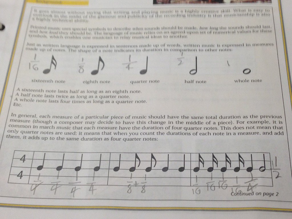 drvcjones's tweet image. Fractions are your friends! Math is music to your ears😀 #sixteenthnotes #eighthnotes #quarternotes #ratios #educolor