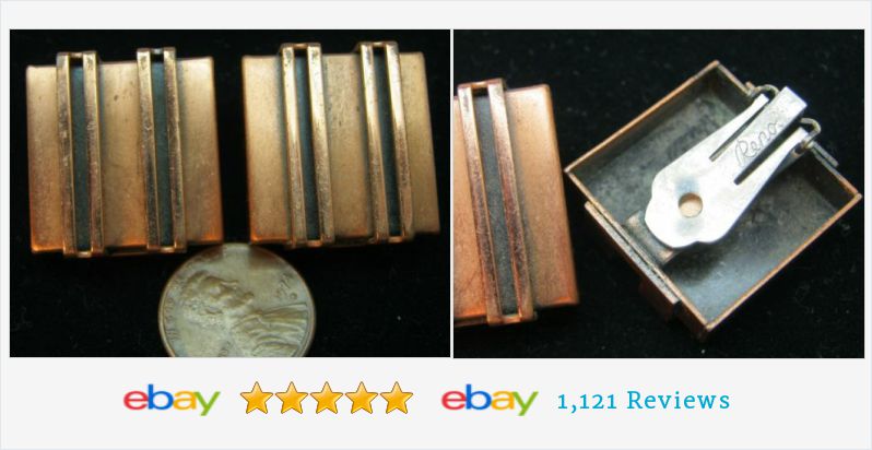 _VINTAGEJEWELRY's tweet image. #$20sale #RENIOR COPPER MODERNIST SQUARED CLIP ON  VINTAGE MIDCENTURY ebay.com/itm/3714076853…
