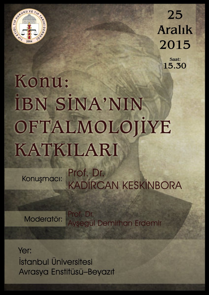 KKeskinbora's tweet image. "İbn Sina’nın Oftalmoloji’ye Katkıları" #tıptarihi #oftalmoloji #TOD #ibnisina