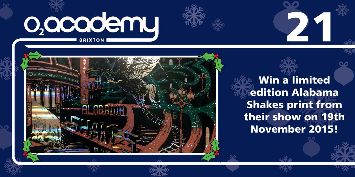 O2AcademyBrix's tweet photo. Day 21 #O2BrixAdvent
Follow &amp;RT to #win an @Alabama_Shakes print!
Ends 21/12/15 9am!
TC https://t.co/YA3whAcYIa https://t.co/IgUY23ayjK