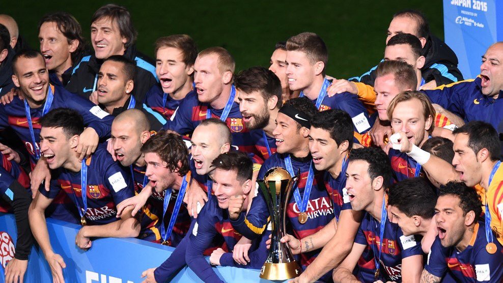 ODDSbible's tweet photo. Barcelona in 2015:

- La Liga 🏆
- Copa del Rey 🏆
- Champions League 🏆
- UEFA Super Cup 🏆
- Club World Cup 🏆 https://t.co/Xk39V7NVFh