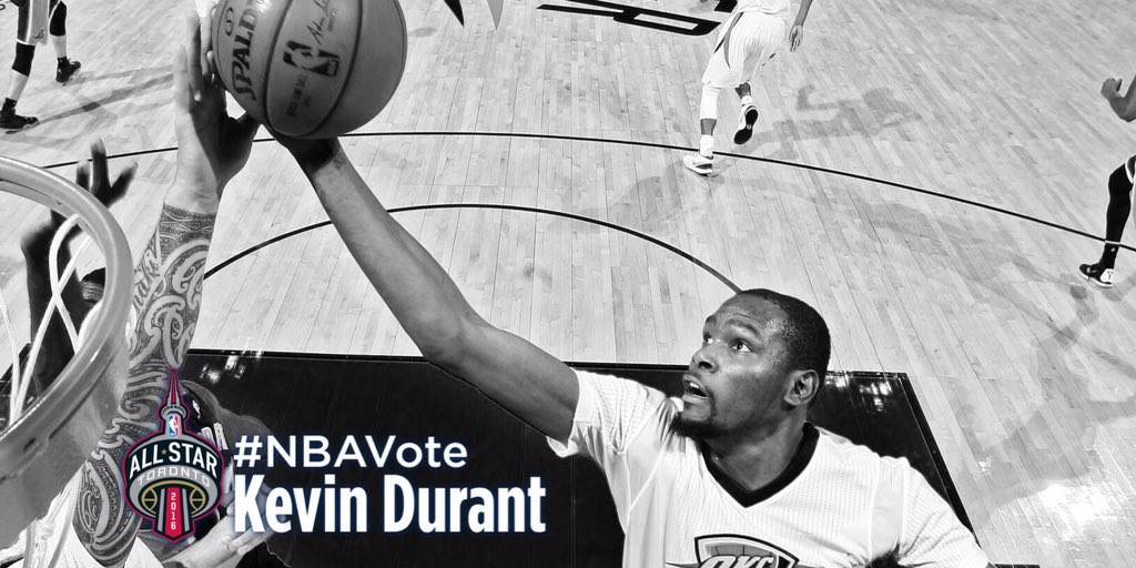 okcthunder's tweet image. Send KD to @NBAAllStar now by retweeting this! Kevin Durant #NBAVote #ThunderAllStar