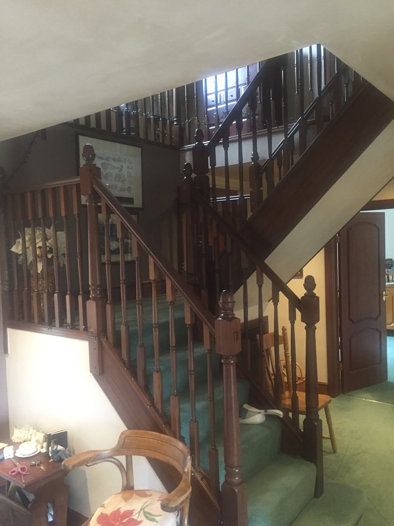 Nice oak and glass staircase in Huddersfield, huge improvement on the old dark mahogany #Christmas