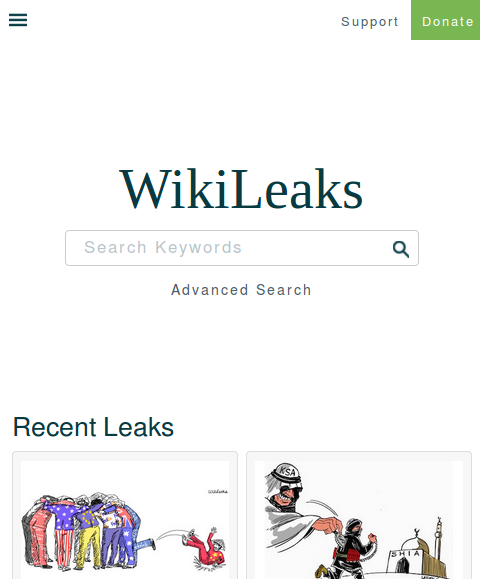 wikileaks's tweet photo. Help us test WikiLeaks new layout https://t.co/ZYUxWfUG3P - tweet your comments/bug finds using #wlbeta https://t.co/giMHnlyZpb
