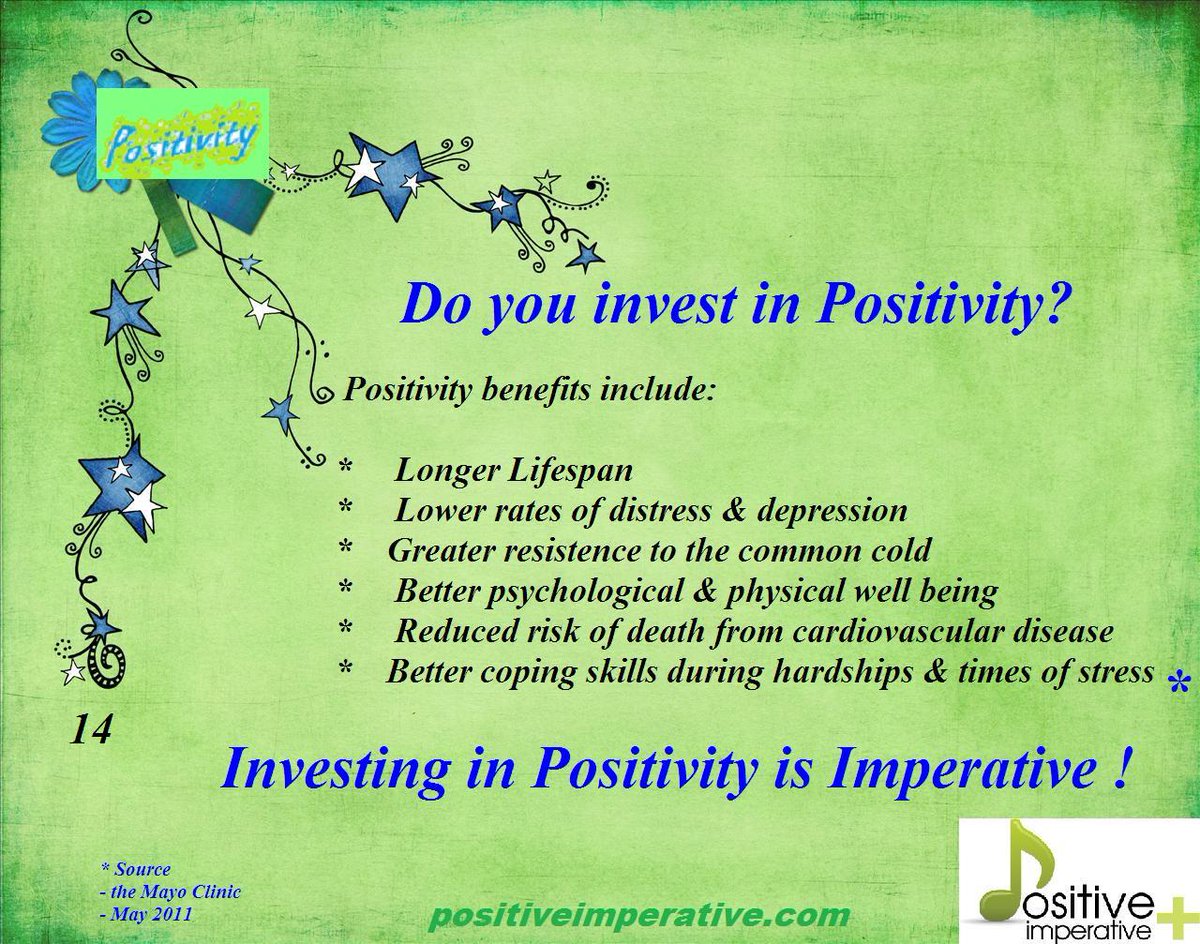 posimperative's tweet photo. Why is studying and making #positivity a way of life worth it? It's the #benefits! #PositiveImperative https://t.co/rE4u9HSALS