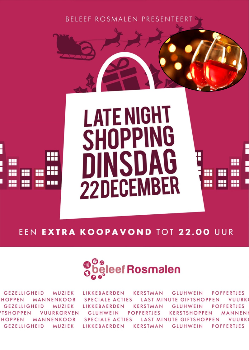 Kom je 22 december ook naar de late night #shopping? Wandel ook eens bij ons binnen voor een #hapje en een #drankje!