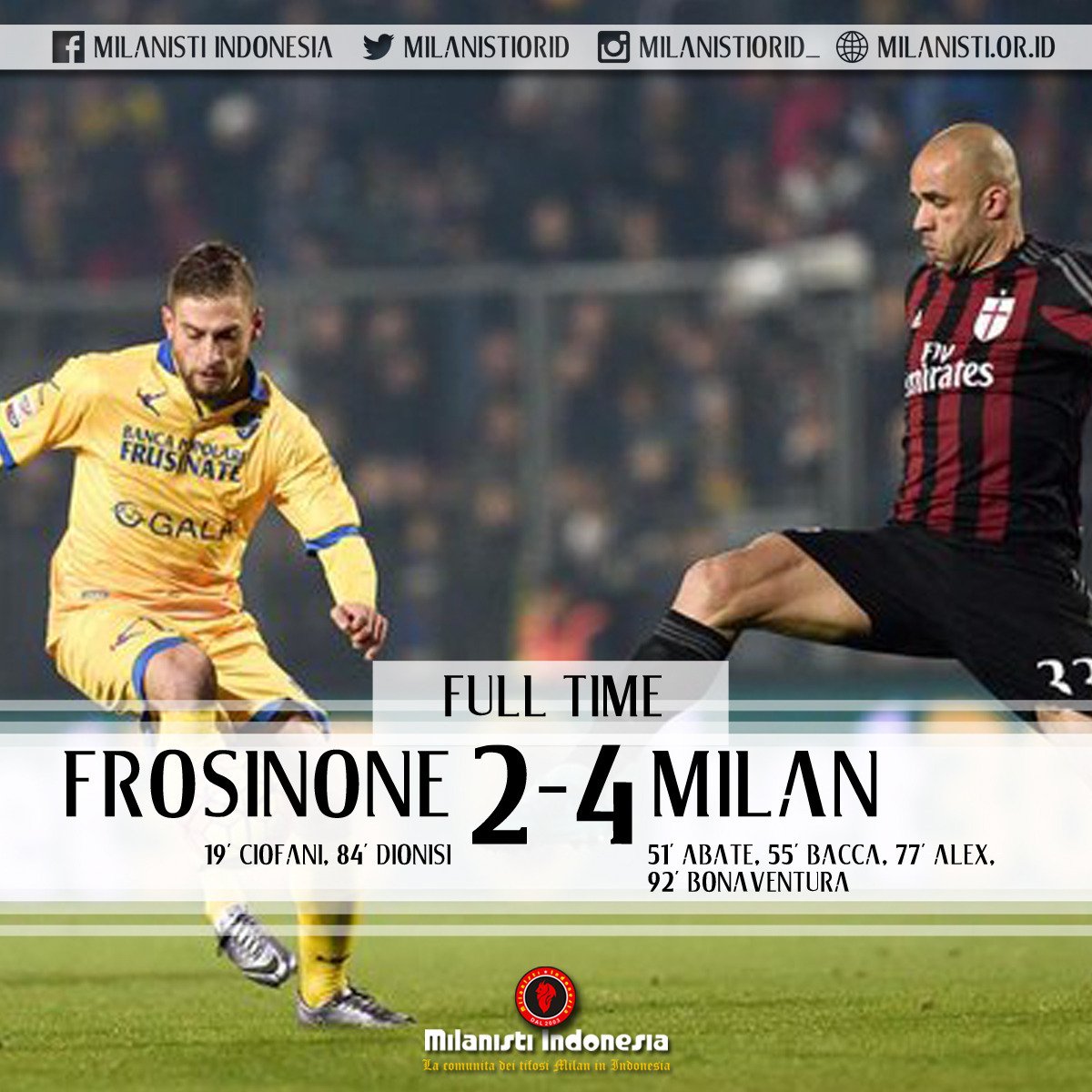 MilanistiOrId's tweet photo. FT : Frosinone 2 - 4 #MILAN #ForzaMilan 

Komentar kalian ?? https://t.co/J1zqf2mdYZ