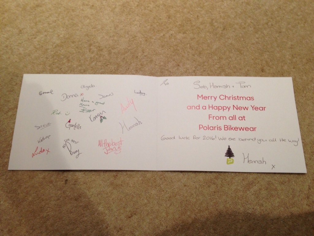 FluidFin's tweet photo. Awesome Christmas card from @PolarisBikewear. Thank you! Have a great Christmas too - enjoy the trails. https://t.co/NTpDt3AIbz