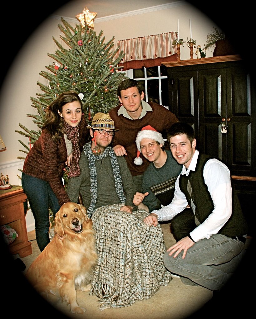 jltnk's tweet photo. Throwback to the ridiculousness of our band family photo (my dog plays the flute for us occasionally) https://t.co/AJkoujWj0x