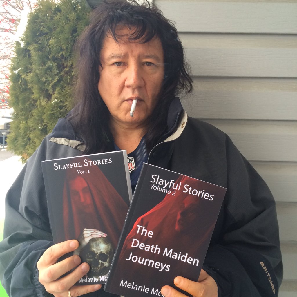 Check it out!! @Guttercat69 #JamesSaito #producer #VP  of @DiaboliqueFilms with my books!! Thanks James!! Enjoy!!